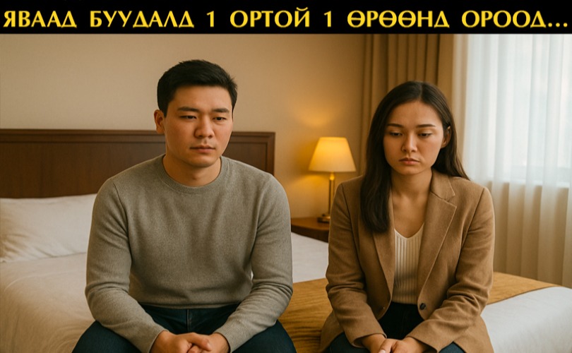 Эрдэнэт рүү захиралтай томилолтоор яваад буудалд 1 ортой 1 өрөөнд ороод...