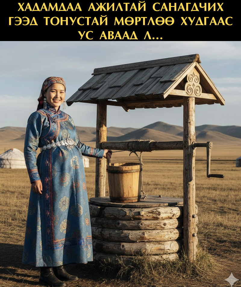 Хадамдаа ажилтай санагдчих гээд тонустай мөртлөө худгаас ус аваад л...